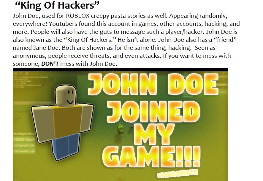Snake Productions On Twitter Roblox Daily News John Doe Attack