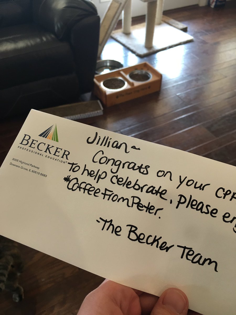 JillianNlove's tweet photo. Why @BeckerCPA is awesome! Because @PeterOlinto follows through! #BeckerCPA #CoffeeFromPeter https://t.co/ONBx1BCJYq