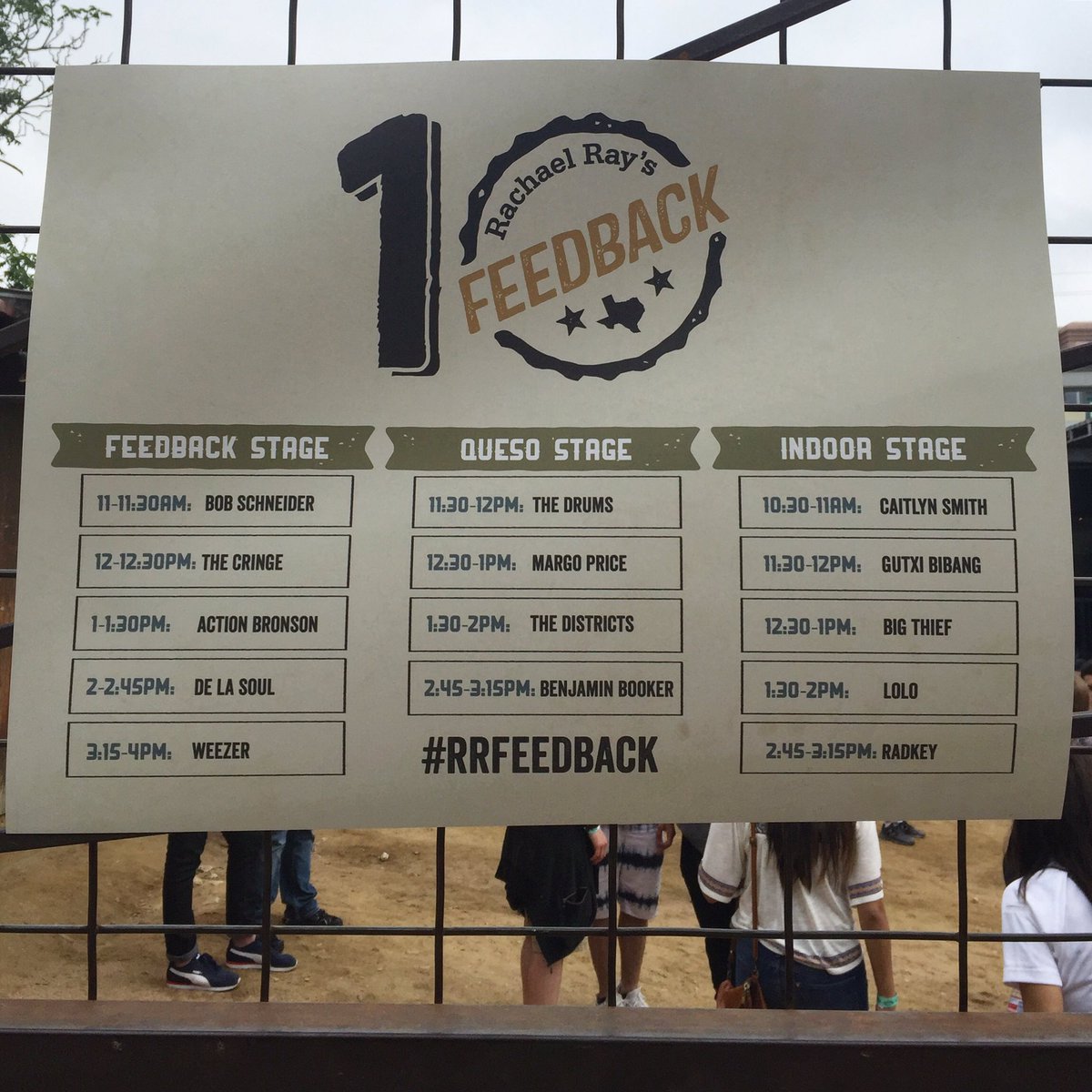 TeamRachael's tweet photo. The lineup for today! Who are you most excited to see? #RRFeedback https://t.co/bCC3hDB90w
