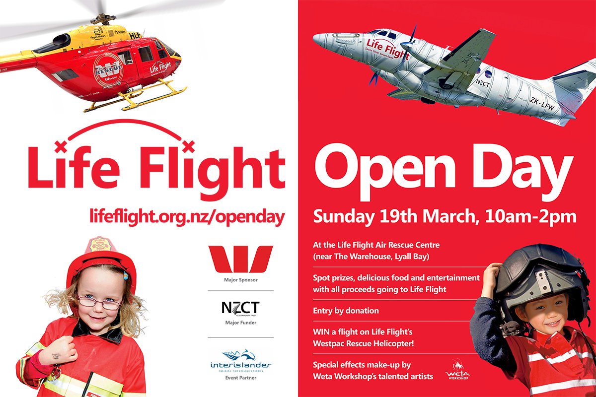 WildBayNZ's tweet photo. Hope it's a good day today for @lifeflightnz open day. Open from 10am to 2pm. A great day for all & a great cause #lyallbay #lifeflightnz https://t.co/0S8MjOEDcn