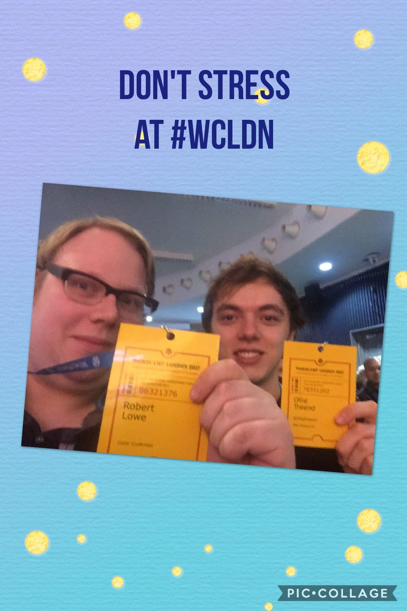 RobertWDLowe's tweet photo. #dontstress about #Wordpress. Having fun time at #wcldn with @wpengine https://t.co/Kx6TxQg56U