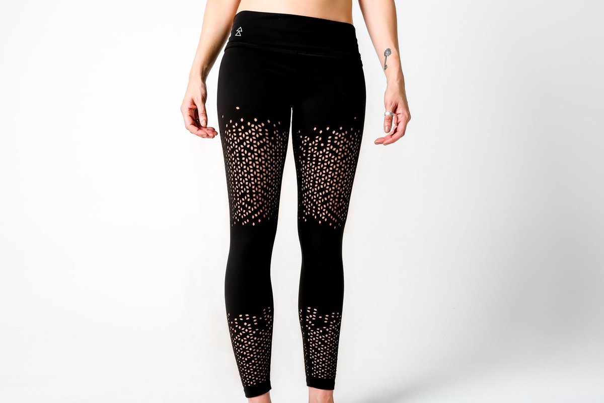 laser cut yoga pants