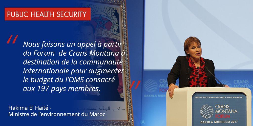 Commarca's tweet image. RT "@CransMontanaF: @HakimaElHaite appelle la communauté internationale @WHO #OMS #CMF17 https://t.co/CoZQCn0zaW" @mocheriflarossi