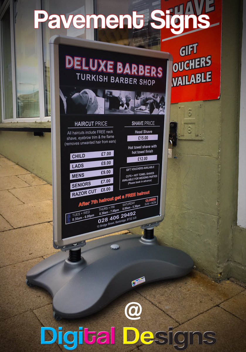 DigitalDesigns9's tweet photo. Pavement Signs available at Digital Designs Banbridge 😵

#signs #signage #pavementsigns #digitaldesigns #banbridge https://t.co/8NBMt80mzZ