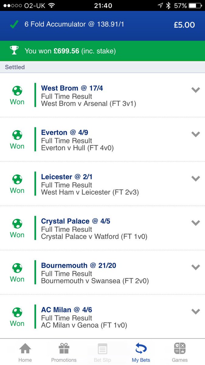 sinosman's tweet photo. He's only gone and done it 🎉 @FootyAccums @AccaTrackerTM https://t.co/b3QNbfxHMf