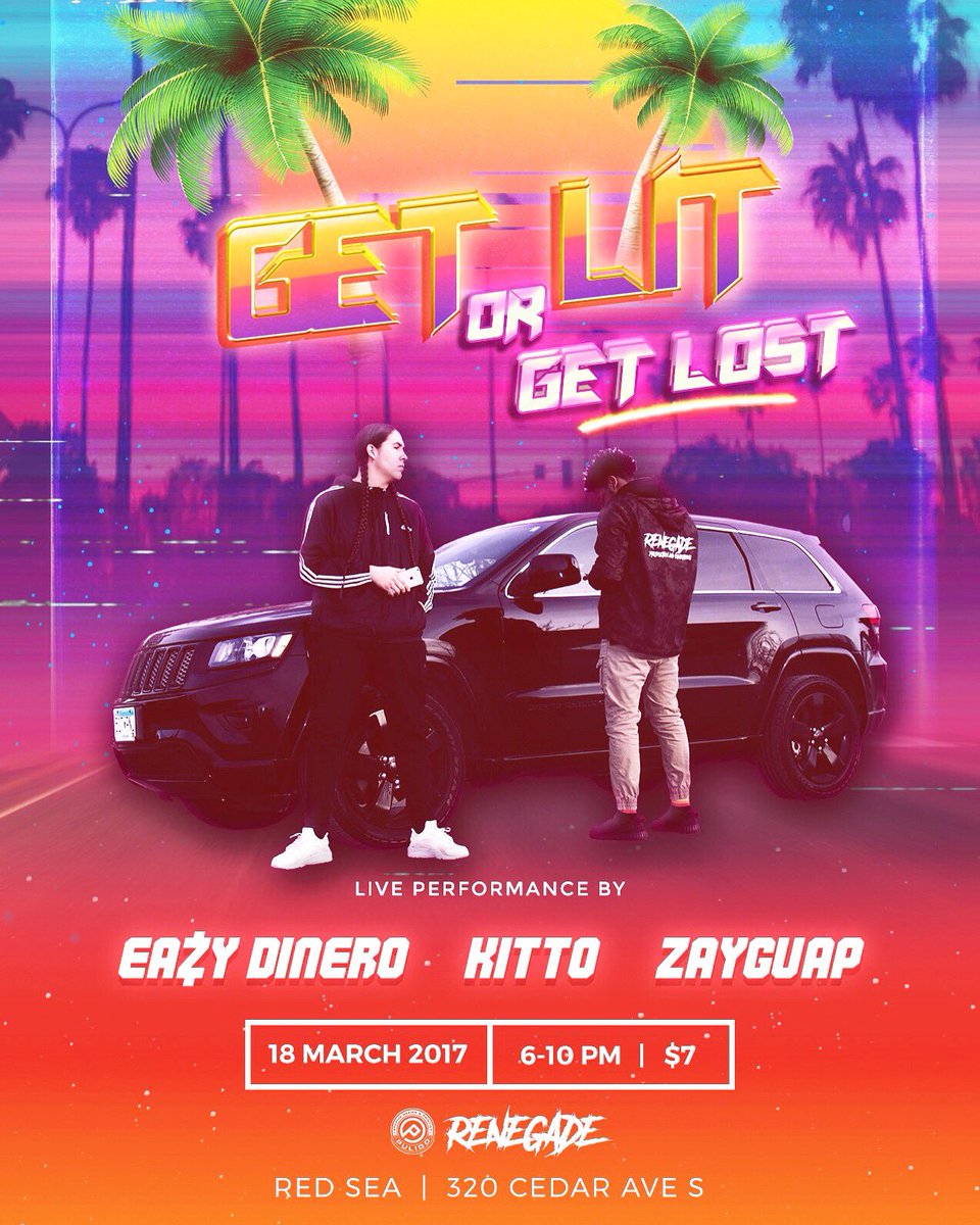 makeitlitprod's tweet photo. Party and performance by @yungkitto @ericballers @isaiahlindsay4s tonight at the Red Sea , get lit or get lost https://t.co/n6JoycvEWg