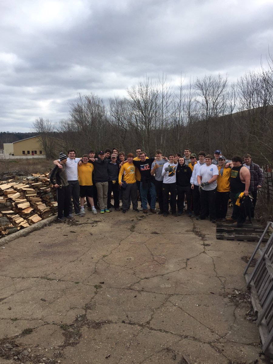 wolf6769's tweet photo. Great Day Chopping Wood at St Meinrad's with a few of our Senior Football Players! All are B.E.A.S.T.'s!!! Thank You Father Anthony!! https://t.co/jD9H8f22jb