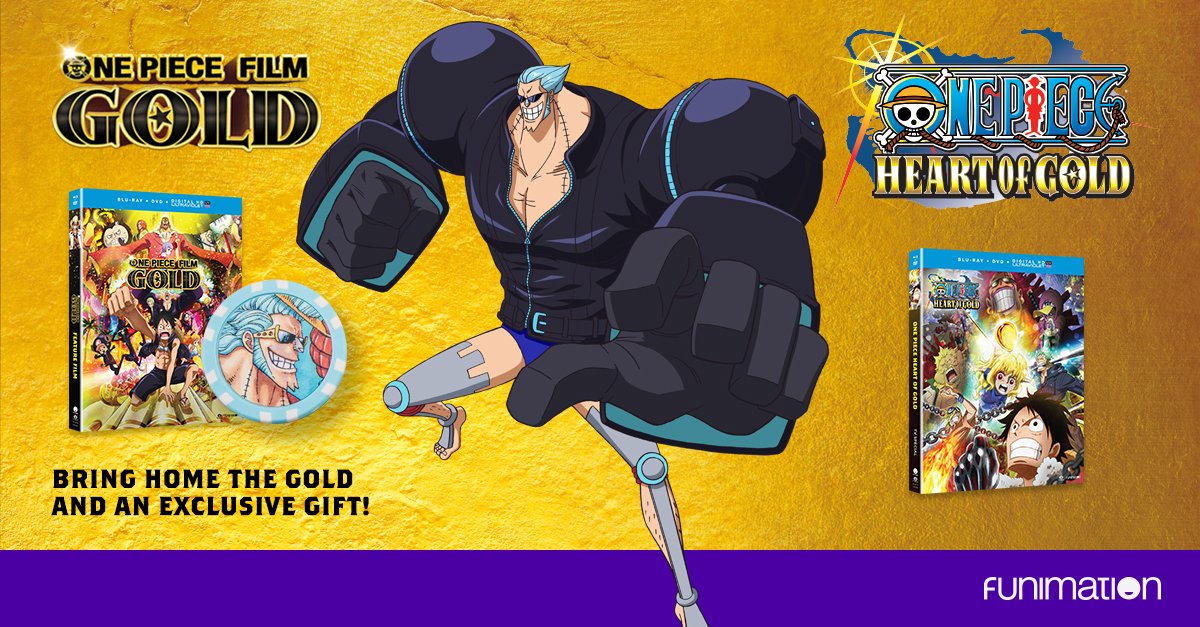 Funimation's Home Video Release for 'One Piece Film Gold' and 'Heart of Gold'  Set for May : r/OnePiece