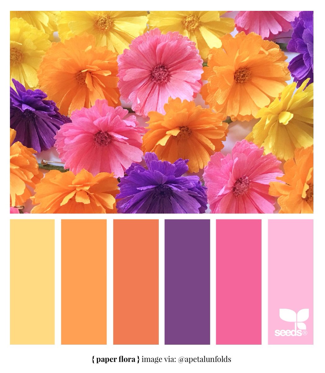 shayfrom_thebay's tweet image. Color Palette of The Day: Paper Flora #DesignSeeds #Color