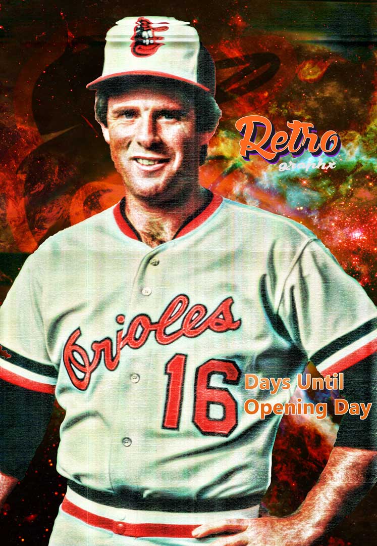 RetroGraphx's tweet photo. It's #ScotMcGregor days until @Orioles #OpeningDay #Leftie #AllStar #Pitcher #WorldSeries #FirstRoundDraft #IronBirds #PitchingCoach https://t.co/F6SrILN3dG