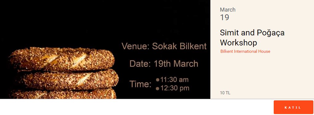 Tam da Pazar gününe yakışır bir etkinlik! Yarın, @BIH ile yemeyi çok sevdiğin simit ve poğaçaları yapmak istersen, alarmını kurmayı unutma