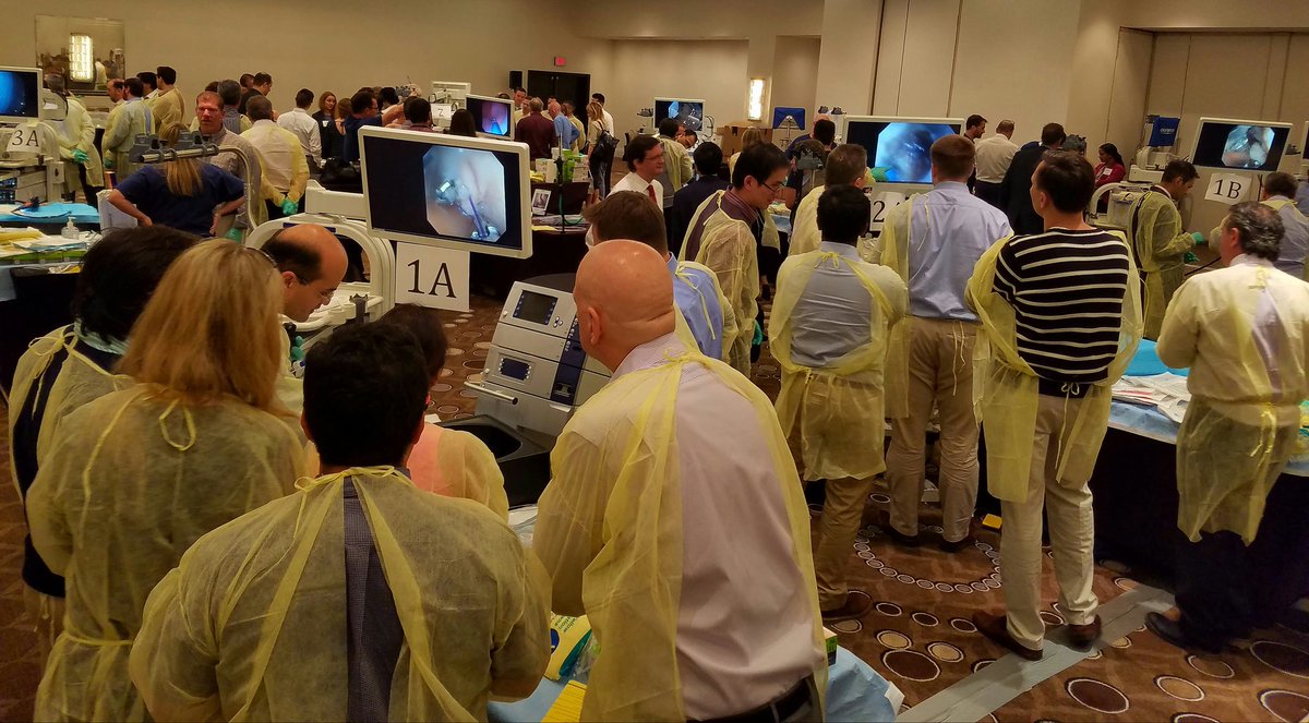 MetabolicEndo's tweet photo. #FESCourse2017 Bariatric Endoscopy hands on. Gastric balloons, suturing, aspiration, sleeves, and more! Treating #obesity
@ABEbariatric https://t.co/d9ZLhM6UsY