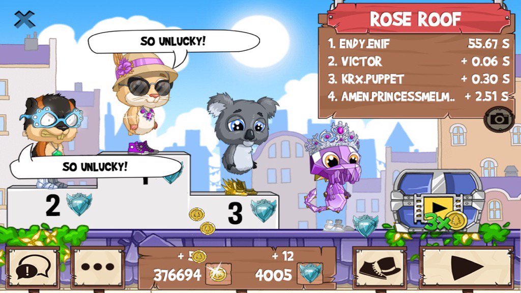 Enif1FR2's tweet photo. All those guys just got washed #funrun2 #Victor #Puppet #PrincessMelMel https://t.co/MImWAj3Bil