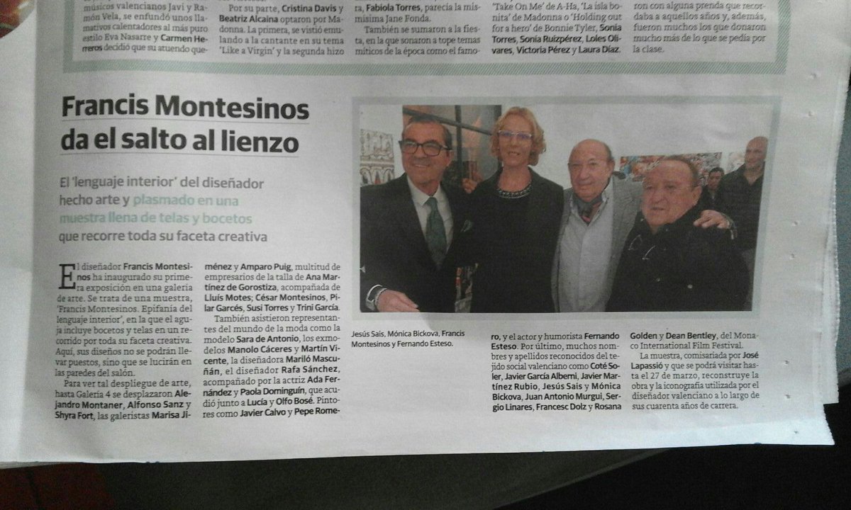 FernandoEstes14's tweet photo. Enhorabuena al genial Francis Montesinos, por tan bello trabajo.
Junto al artista, con Mónica y Jesús Saiz. https://t.co/zyWPWEEdoR