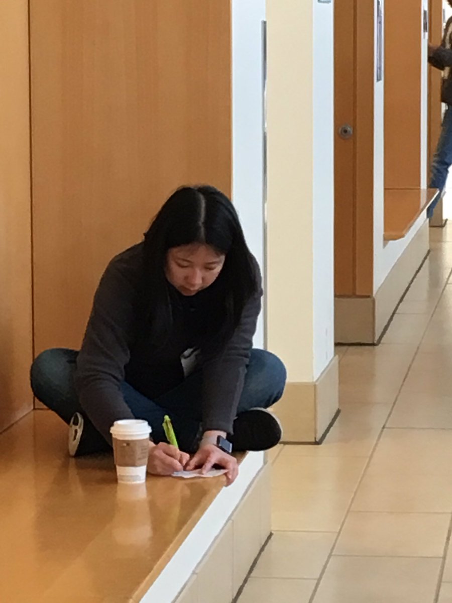 msnakisas's tweet photo. May channelling her inner undergrad! Furiously cramming for midterms #hackwithCA @CATechnologies  @nwHacks @CAincJobs https://t.co/fEg5qq134v