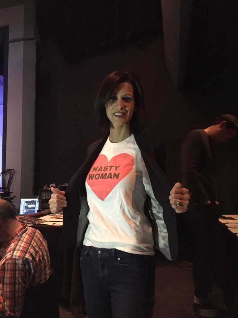 kinsellawarren's tweet photo. @lisakinsella shows off before #comedytrumpshate https://t.co/RS8ZFrGsrY