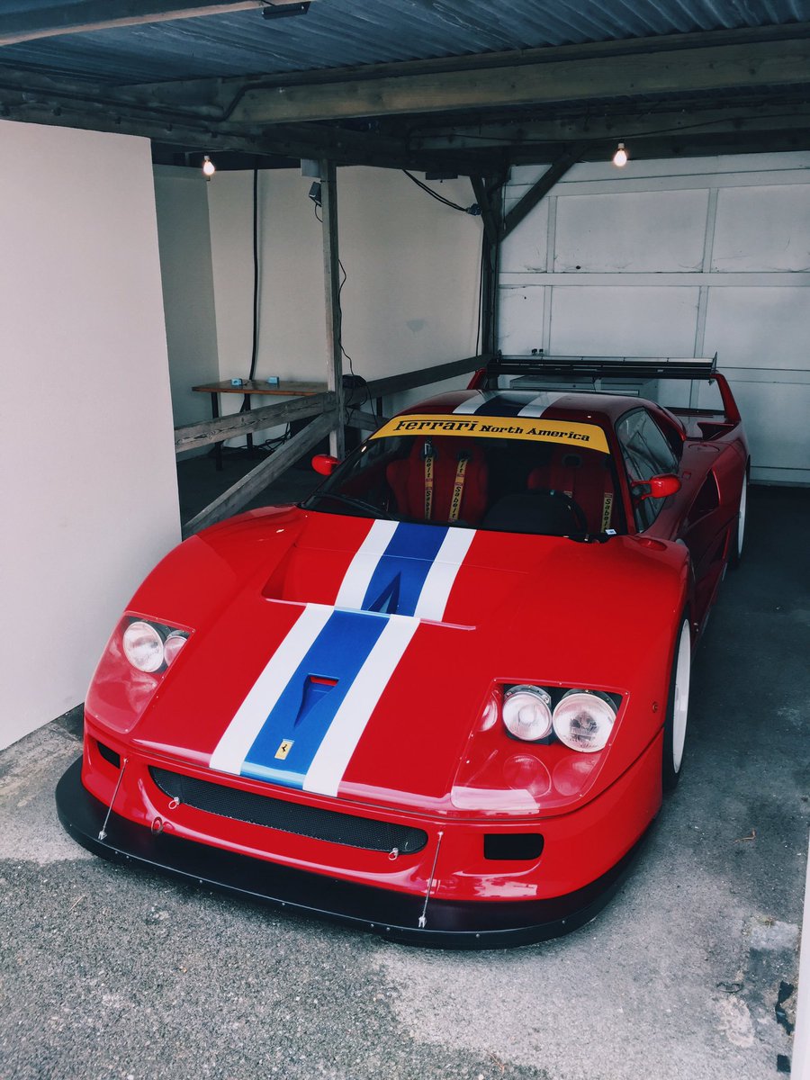 LouisKarsenbarg's tweet photo. I found a @Ferrari F40 LM at the Goodwood #75mm today, been nursin' a semi ever since. https://t.co/eelmBSjZ1P