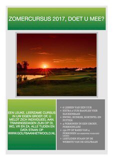 Nieuwe leuke zomercursus door ons pro team bit.ly/2n1oiwf doet u mee?