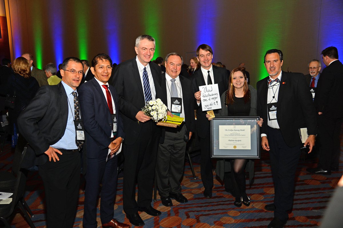 MiningProfesors's tweet photo. SME/AIME 2017 Erskine Ramsay Medal Award is Prof. Vladislav Kecojevic #societyformining #sme2017ace #societyofminingprofessors @smecommunity https://t.co/FkZdElxkk4