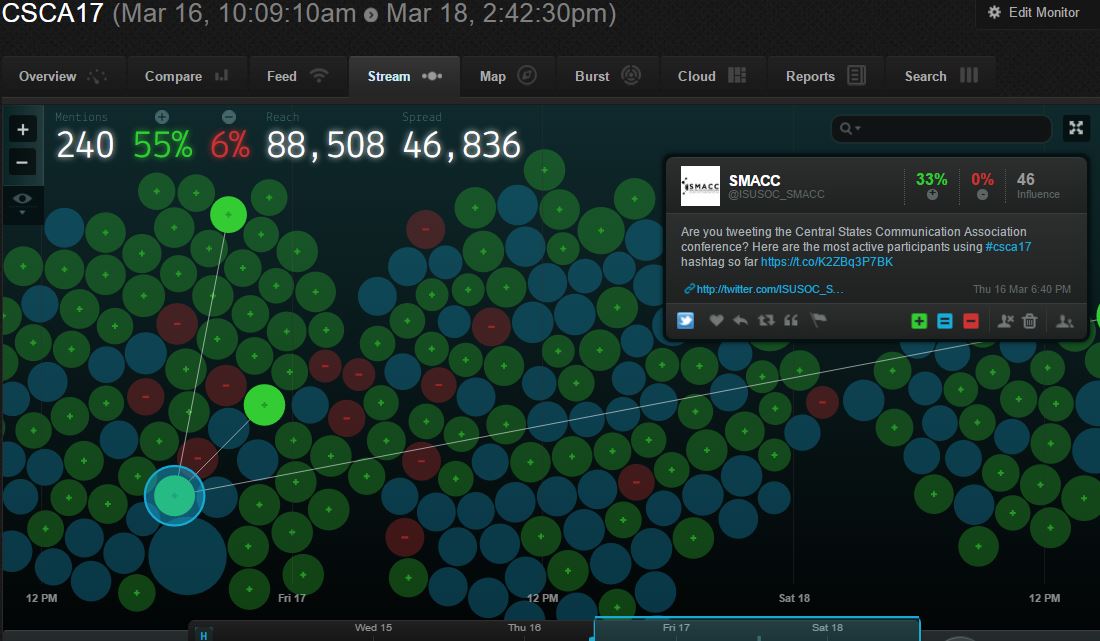 skhunt2's tweet image. The current #csca17 social stream. @ISUSOC_SMACC