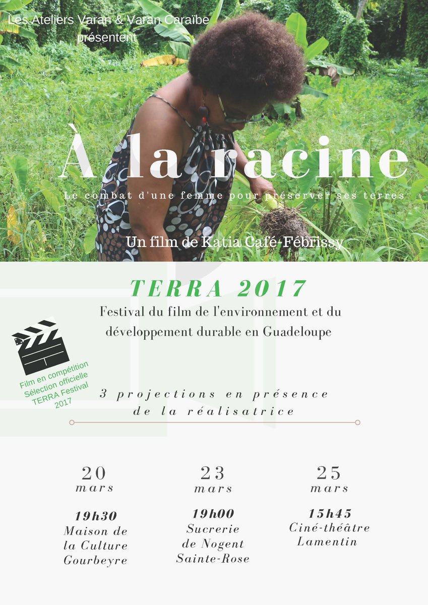 VCaraibe's tweet photo. "À la racine" de Katia Café-Fébrissy (Promo 2016/17) est en compétition au Terra Festival ! https://t.co/w2I3LY1CBQ