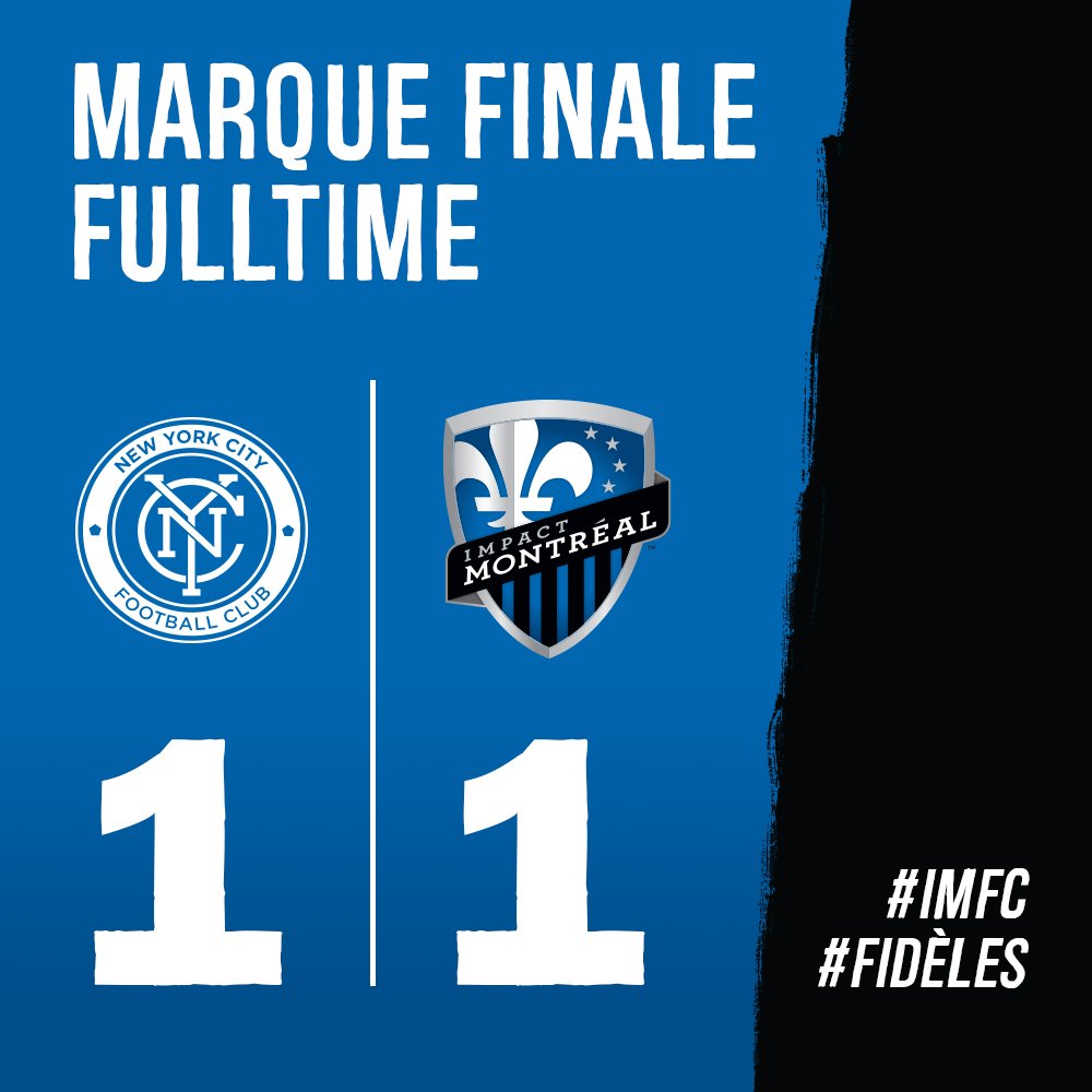 90'+ 3' MARQUE FINALE / FULLTIME #NYCFC 1-1 #IMFC #NYCvMTL https://t.co/qDdMG0rVB3