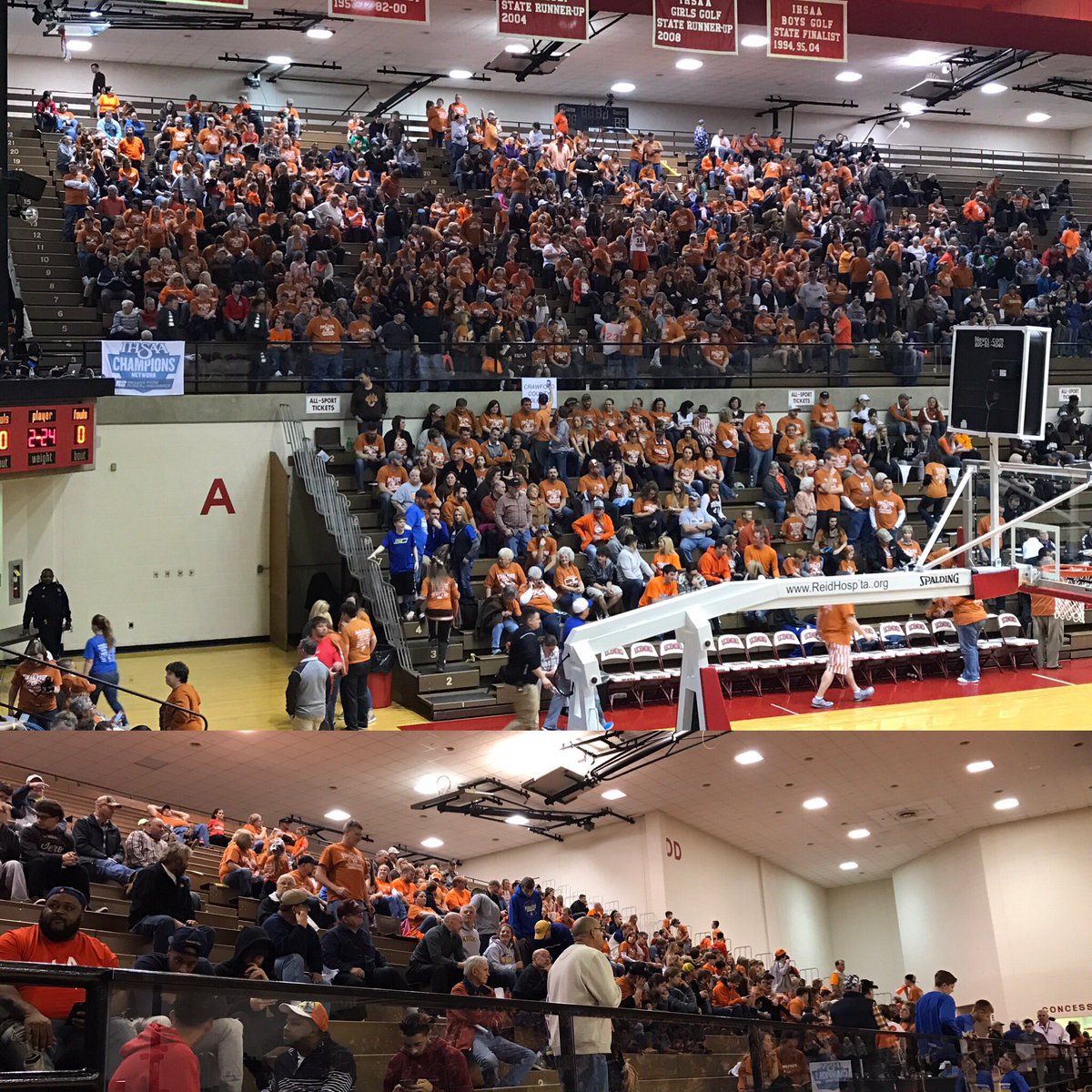RHSRedDevils's tweet photo. We see you @CCHSWOLFPACK! Packing in to the Tiernan Center #RTownSemiState17 https://t.co/xGg99Q6IW6