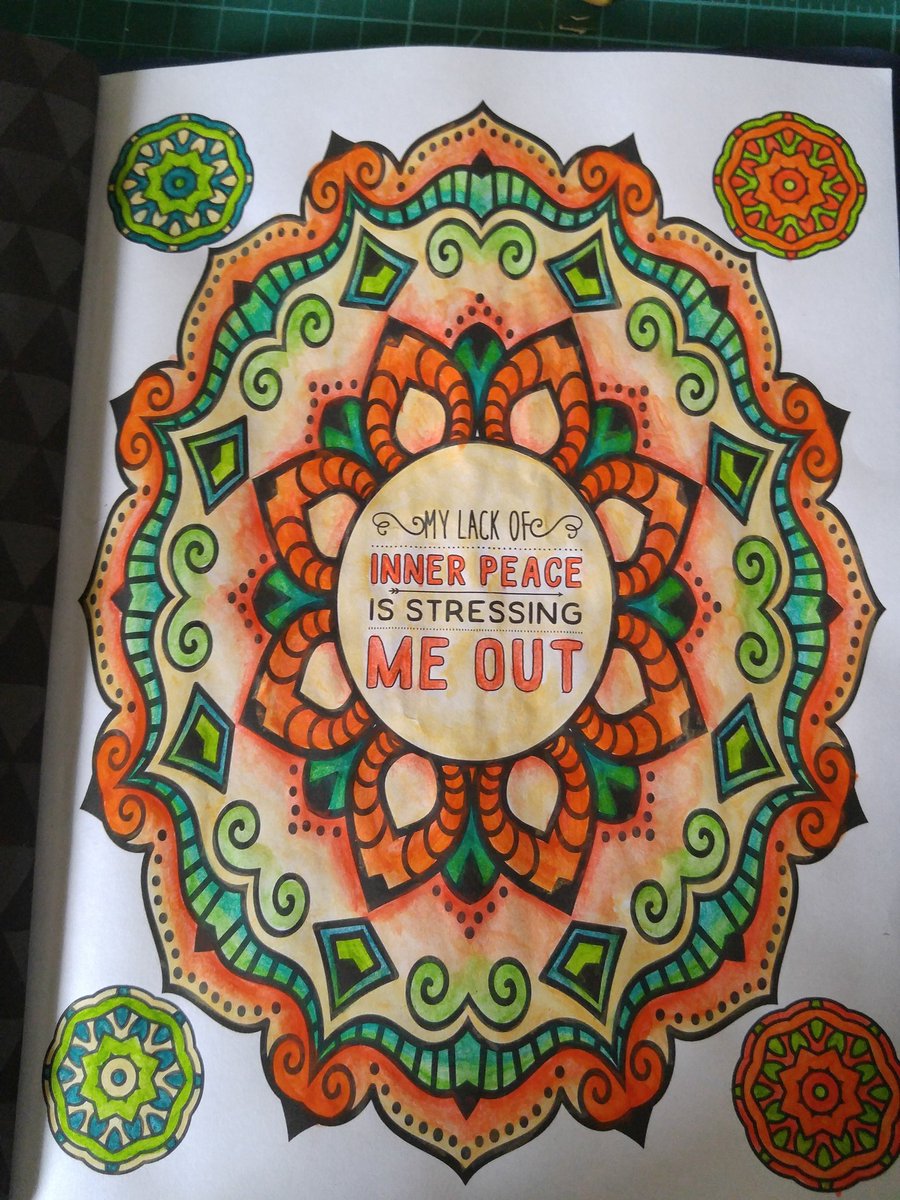 Sent some time relaxing with some #watercolor pencils today. 
#adultcoloring
#ArtTherapy 
#coloring book by <a href="/PapeterieBleu/">Papeterie Bleu</a>