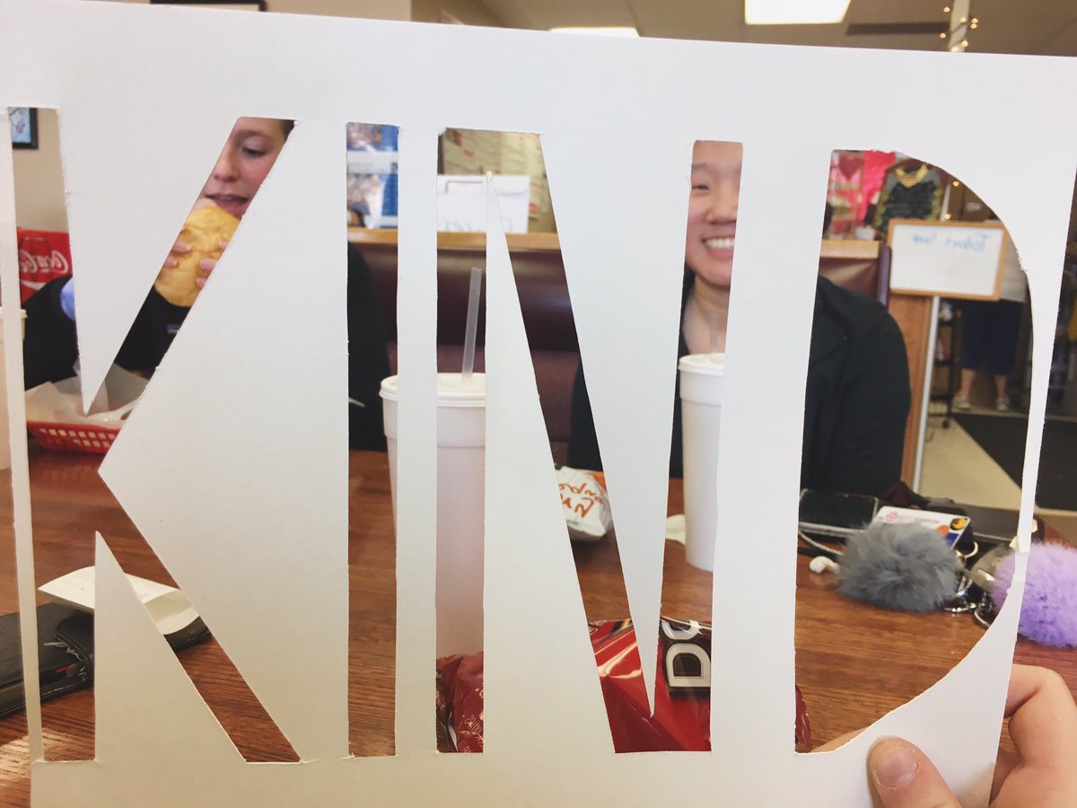 alextessendorf's tweet photo. "kindness is everywhere you go" i've spent the last week taking pictures of the word kind to represent this quote :) https://t.co/OhxwrdS0yw
