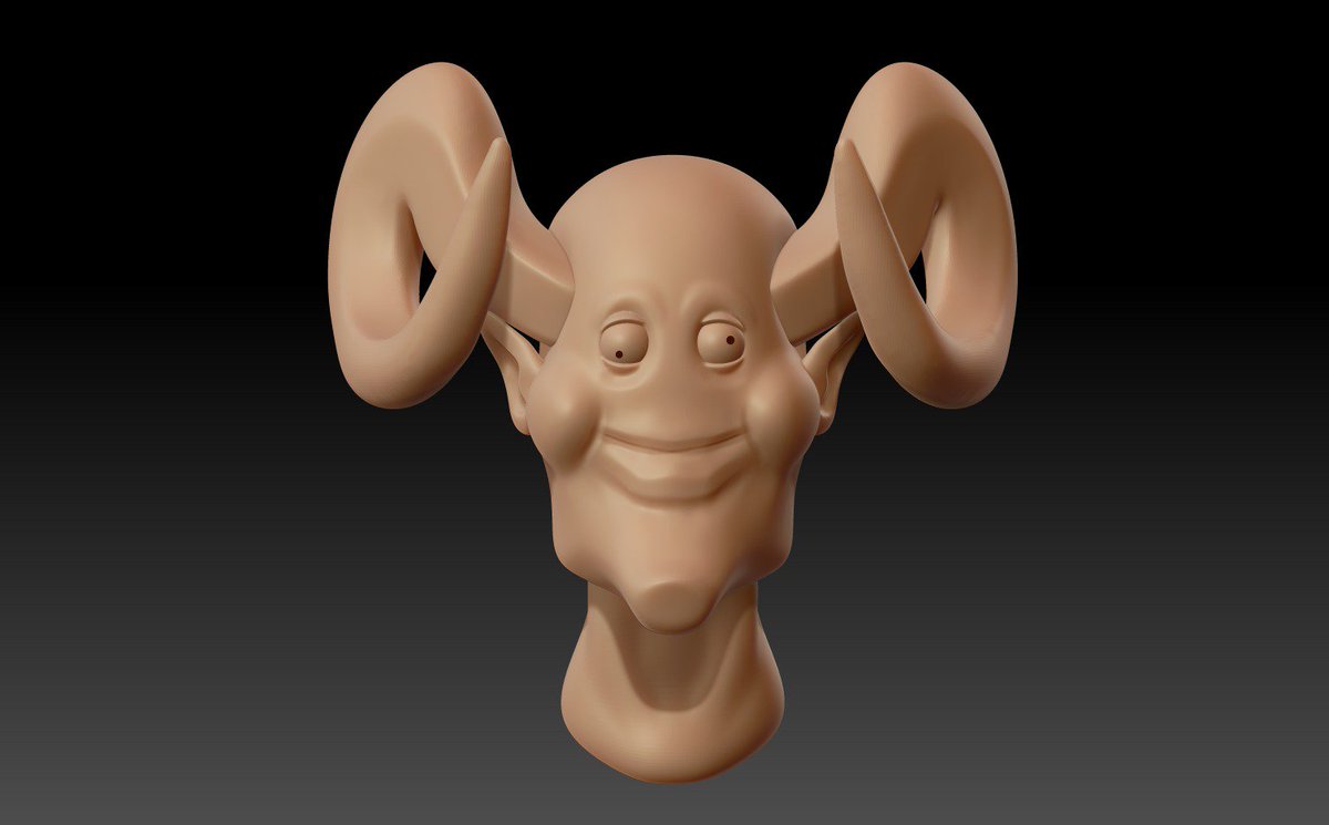 invader_design's tweet image. decided to sculpt @OneyNG  's satan just as a quick exercise, might make him a full model