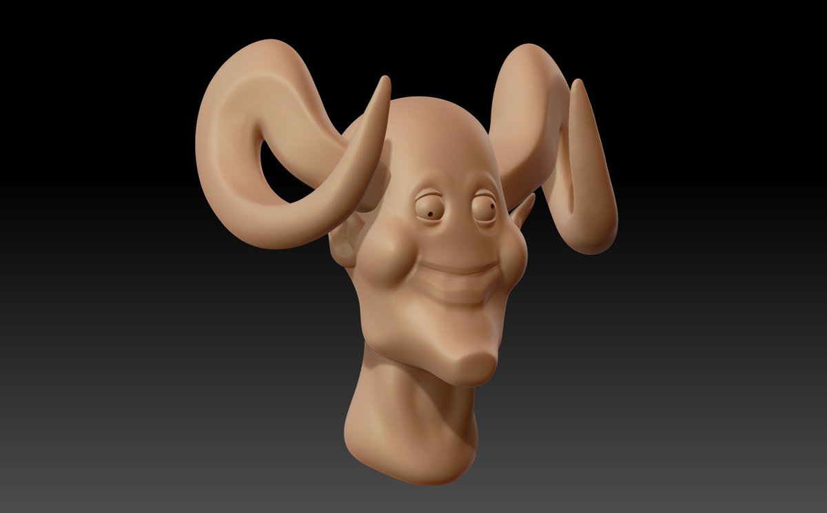 invader_design's tweet image. decided to sculpt @OneyNG  's satan just as a quick exercise, might make him a full model
