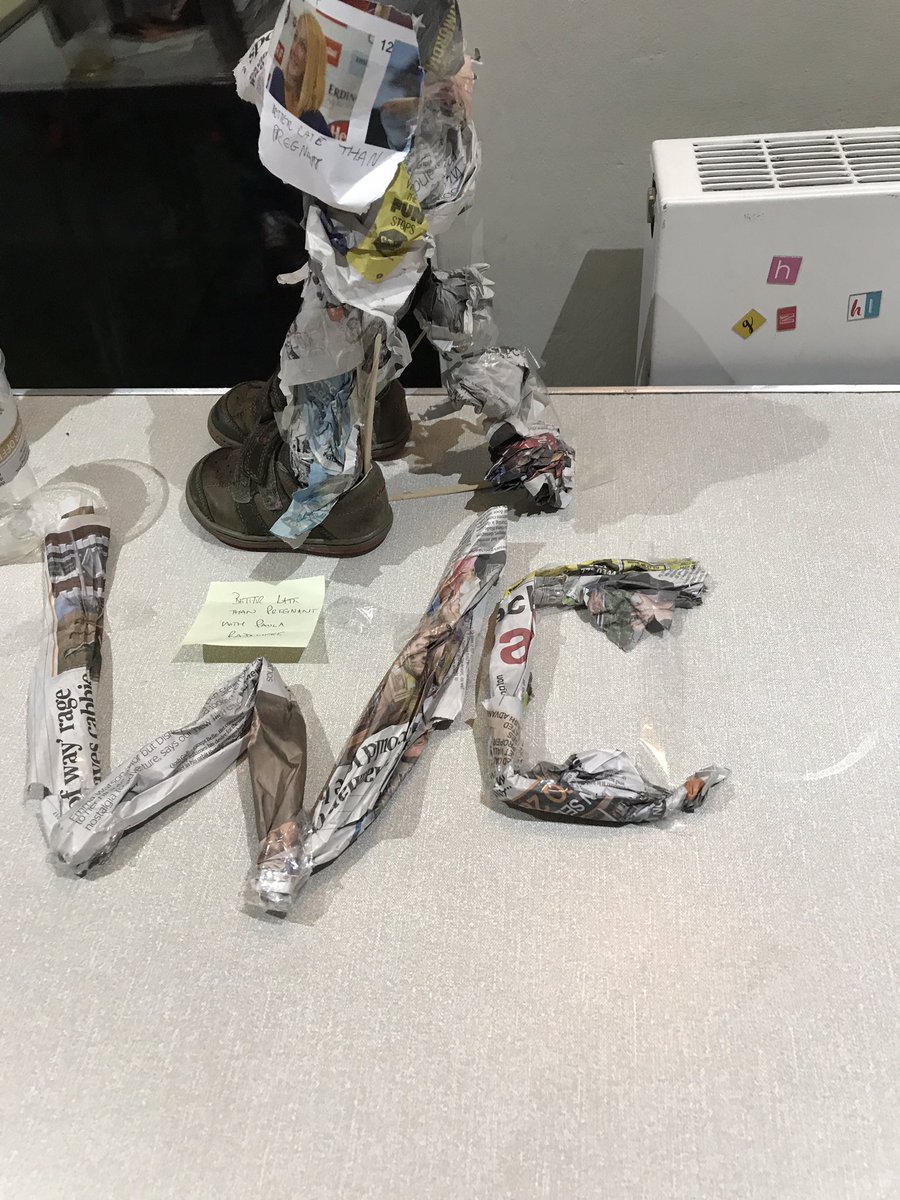 We may not win the quiz but we won the interpretation round of the London Marathon. See our paul Radcliffe peeing sculpture!