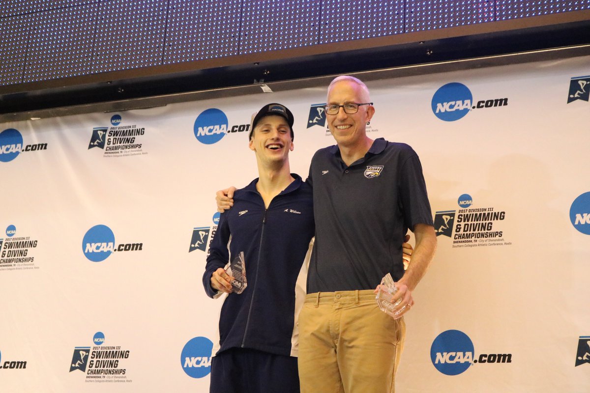 Andrew Wilson and Jon Howell of <a href="/EmoryAthletics/">Emory Athletics</a> are the Men's Swimmer and Men's Swimming Coach of the Year!