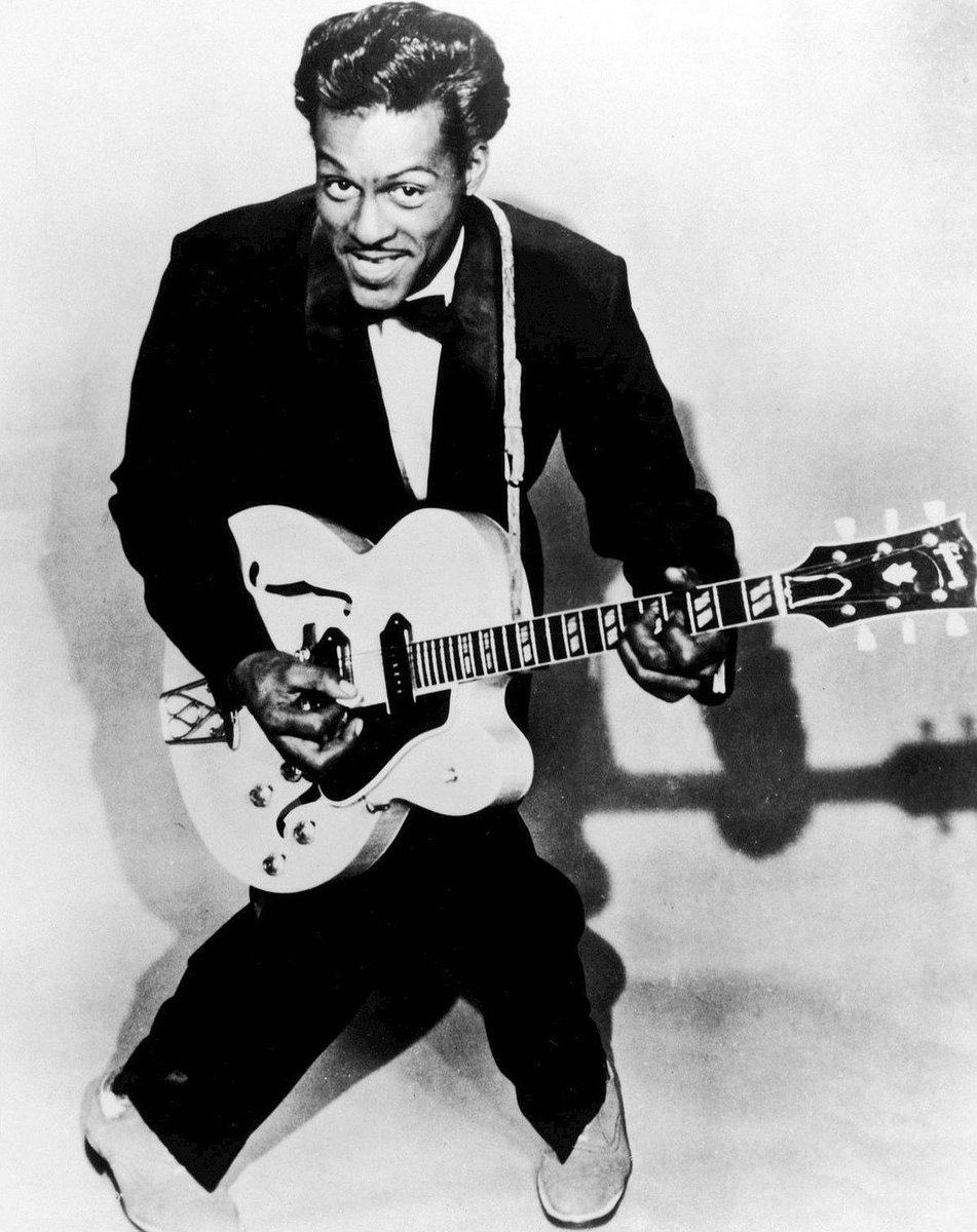 FeministHazza's tweet photo. There would be no @RollingStones, without Chuck Berry. RIP, legend, and thank you.💜💙 https://t.co/H85ZG52cev
