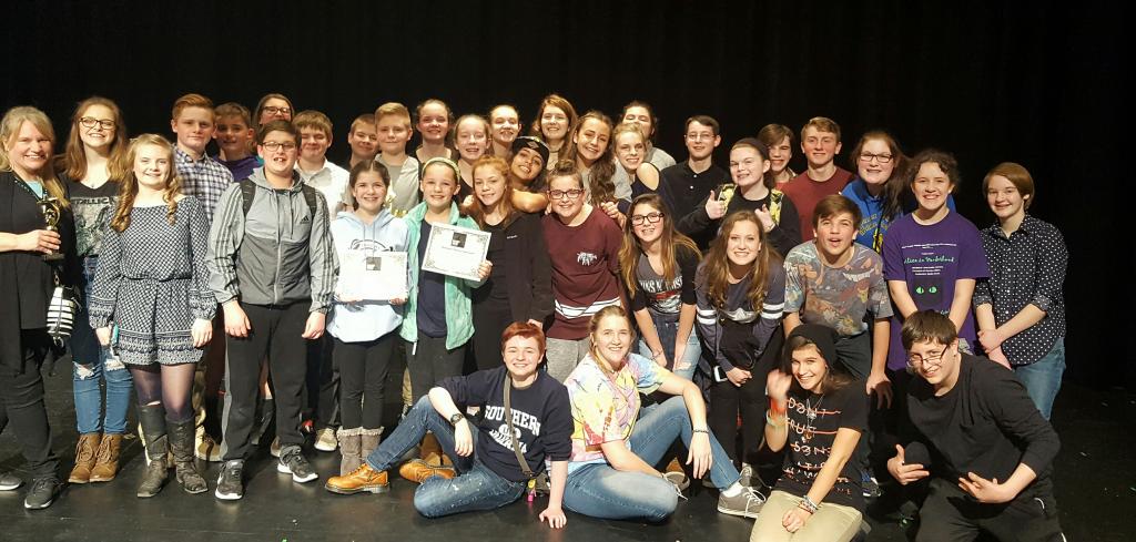 MS_Steege_'s tweet photo. SCMS Drama takes first place in the KTA Middle Grades Festival 2017! #scdramababies #SCMSproud https://t.co/44wkI9mahe