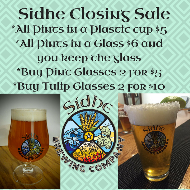 SidheBrewing's tweet photo. Our pint glasses would be a great addition to your glassware. Come get a set for $5. https://t.co/pjxGQd7cv4