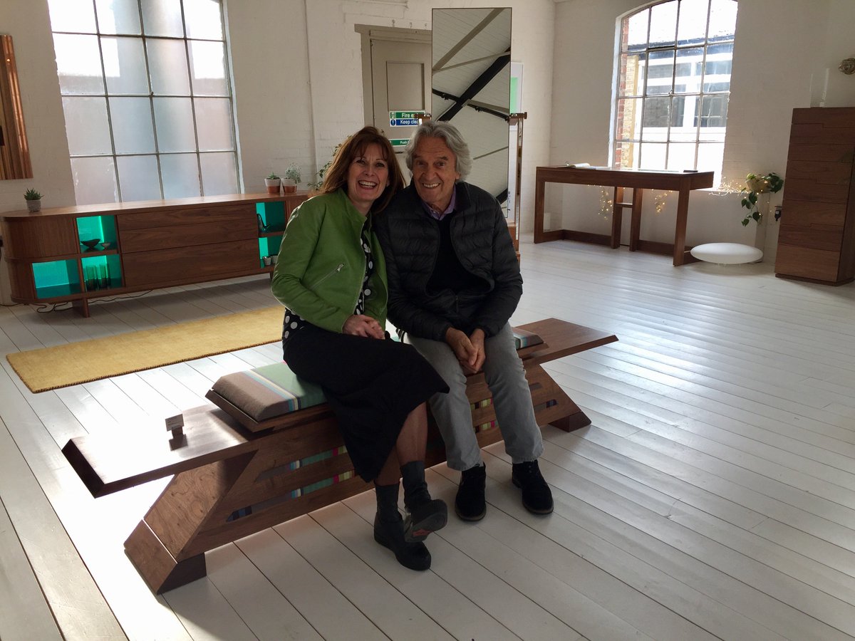 Such a treat to give our dear friend <a href="/jmcl_gtr/">John Mclaughlin</a> the tour of our lovely atelier &amp; workshop whilst he was visiting <a href="/GHusband/">Gary Husband</a> at <a href="/purplecowprods/">Purple Cow Prods</a>