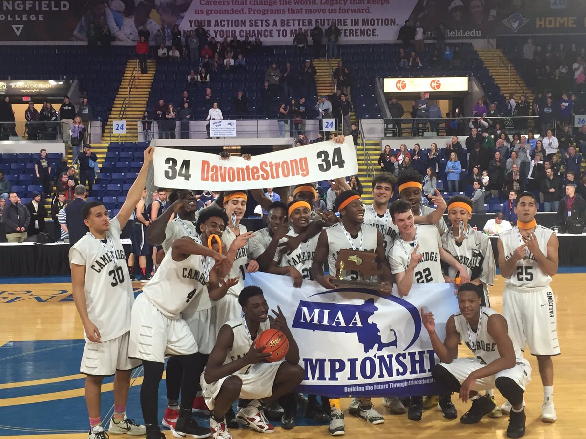 nweitzer7's tweet image. For first time since Patrick Ewing graduated, Cambridge wins consecutive state titles