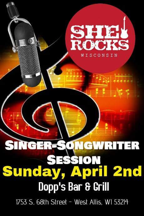 SheRockswi's tweet image. Our next #singersongwriter session is Sunday, April 2nd.  Follow us at facebook.com/sherockswi for the lineup announcement! #MKEmusic #MKE
