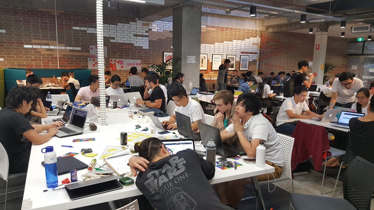 MishManners's tweet photo. #CodeBrew17 looking pretty good for a Sunday morning #hackathon @CISSA_UniMelb @unimelb @engunimelb @Carlton_Connect #code #dev #coder https://t.co/Va2siHT6rK