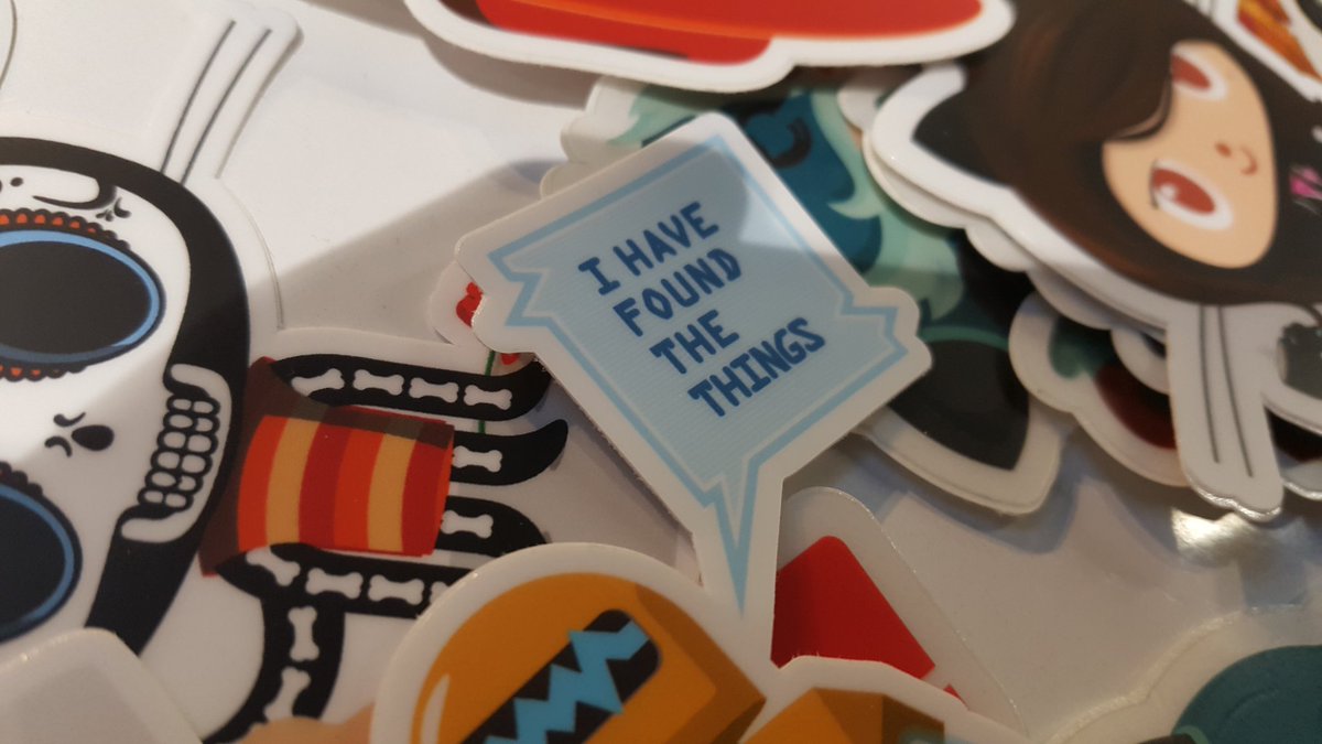 MishManners's tweet photo. "I have found the things" things being #Stickers in this case. Come see me at #CodeBrew17 for some more @github love #hackathon #github https://t.co/EL03wFfYhp