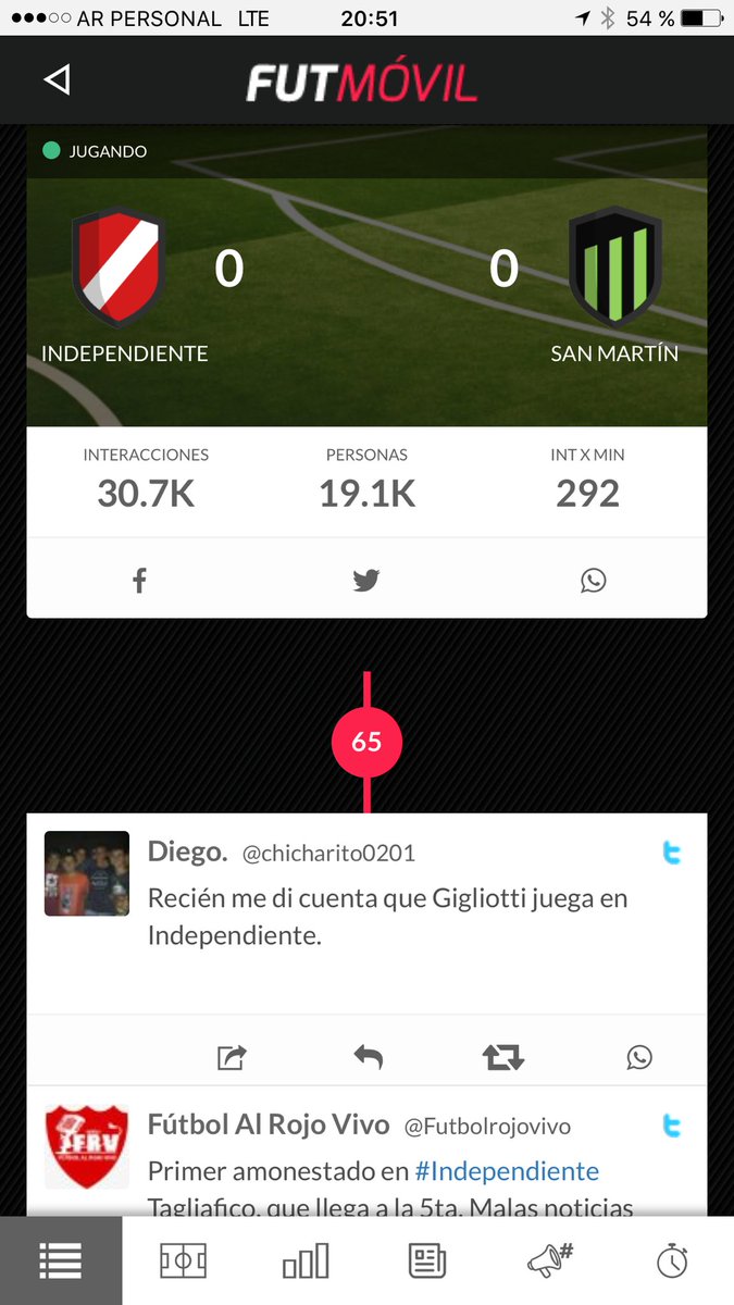 Eltoni72's tweet photo. Volvió el #futbol!, Volvió @ByFutmovil Vivi toda la pasión de @Independiente vs SanMartín por https://t.co/2UD9kW4wYy https://t.co/VAUOvEnAuO