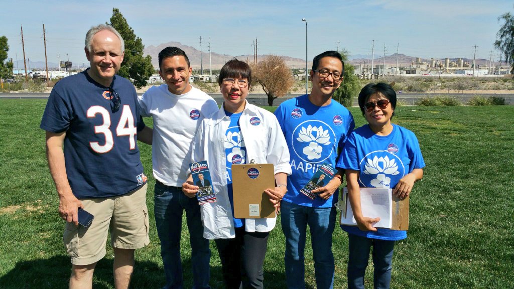 AAPIDCNV's tweet photo. Today is the first day of early voting for #HendersonCity Council, we joined Matthew DeFalco to canvass and connect with voters. #GoVote! https://t.co/QEiujWhDPy
