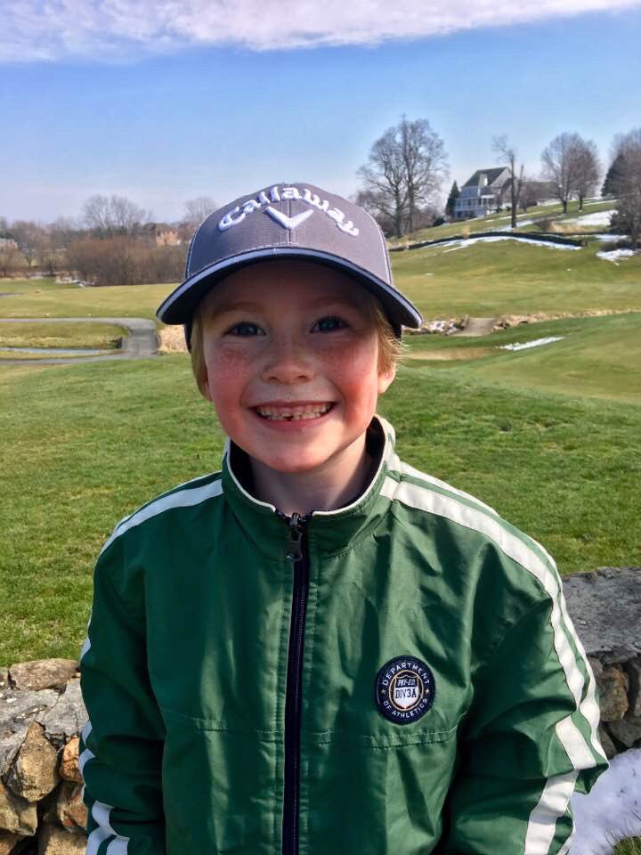 andrevdp's tweet photo. @Putterchick starting him early! Lost his first tooth on the 18th. Hope the tooth fairy is an @CallawayGolf player too #firsttoothout https://t.co/ar82XuPhG0