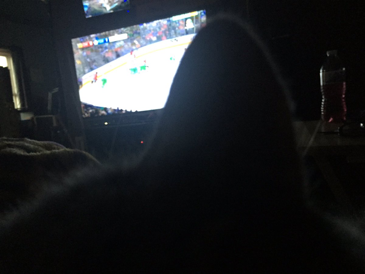 traciSburque's tweet photo. Duncan and hockey. LOL. #onegoal https://t.co/28M1IhQTei