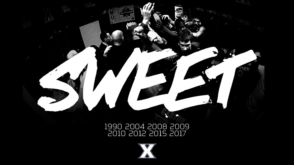 XavierMBB's tweet photo. Eight is great. #LetsMarch #Sweet16 https://t.co/x4ZNLYQyDp