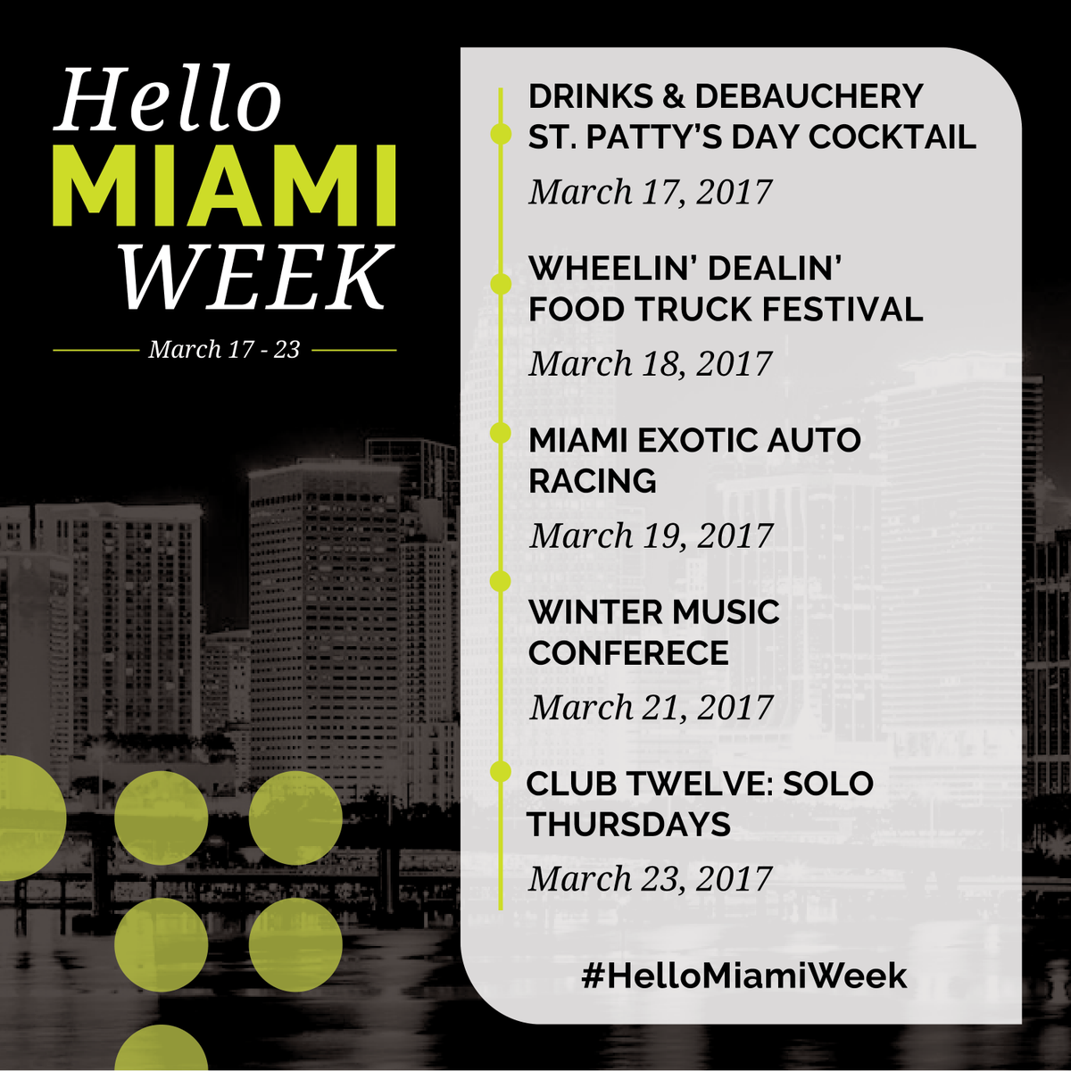 RMGStaffing's tweet photo. #HelloMiamiWeek is in! Here is our “GO TO” list of places to be in Miami. Don’t forget to tag us in your photos @rmgstaffing #ultra #umf https://t.co/Au5TPvI7Ip