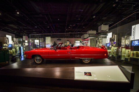 Talk2Sheryl's tweet photo. Chuck Berry's Cadillac takes center stage @NMAAHC but on stage he gave his fans so much more. Thanks for the Rock 'n' Roll. #RIPChuckBerry 🎤 https://t.co/8J4gRG3jE5