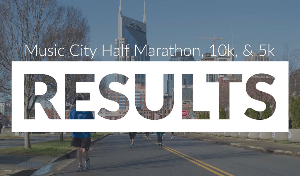 Find #RESULTS to the Music City Half Marathon, 10k, and 5k here: bit.ly/MCResults