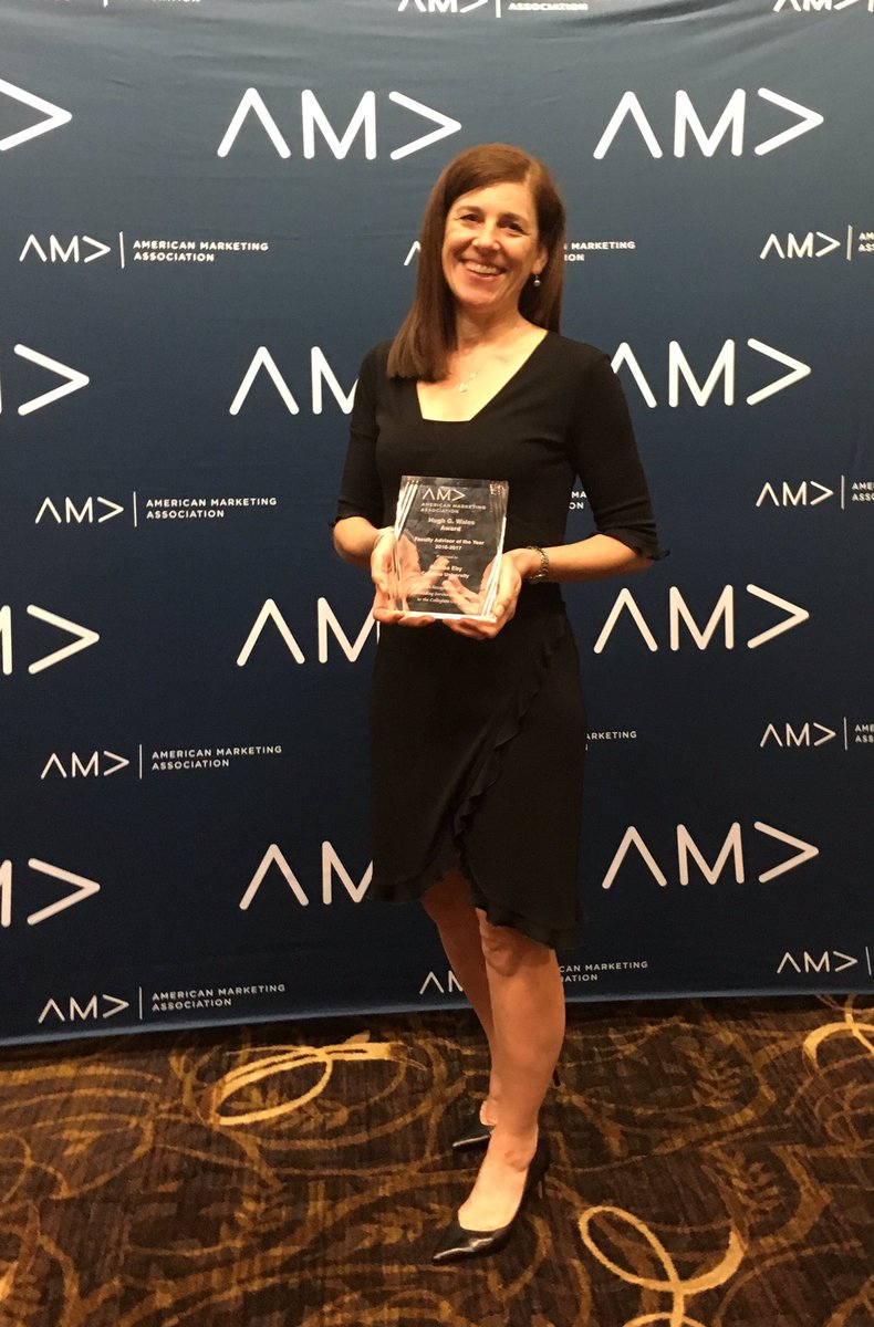 CapilanoUMA's tweet photo. Congratulations to Andrea Eby for winning the @AMA_Marketing Hugh G. Wales Award Faculty Advisor of the Year https://t.co/mI7JVlHfF7